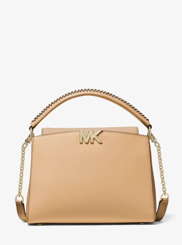 Damske Satchel Taske Michael Kors Karlie Medium Leather Hnede - Kabelky Michael Kors Obchod | EQTFI-7815